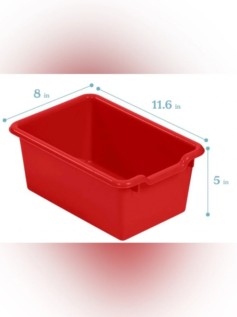 EIGHT (8) Scoop Front Storage Bins, Multipurpose Organization